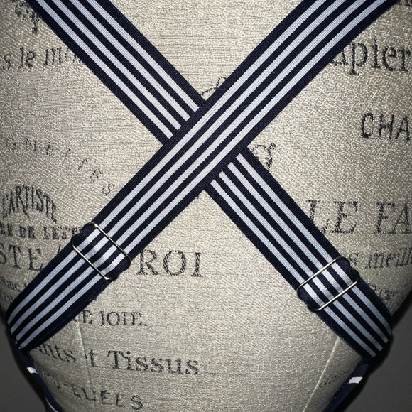 Nautica Women's Cross Back One Piece Swimsuit Navy & White Stripe X-Large NWOT - Picture 8 of 13